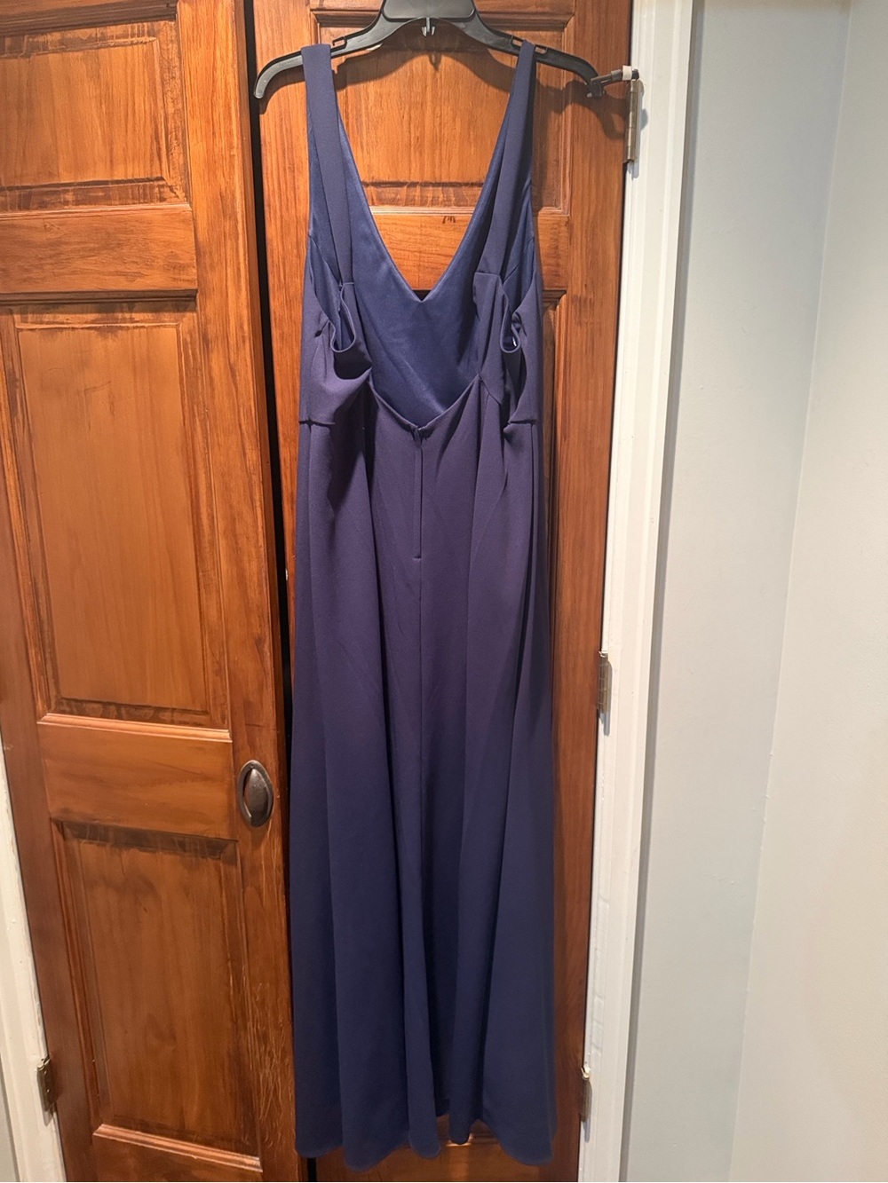 Women's Navy Blue V-Neck Sleeveless Dress